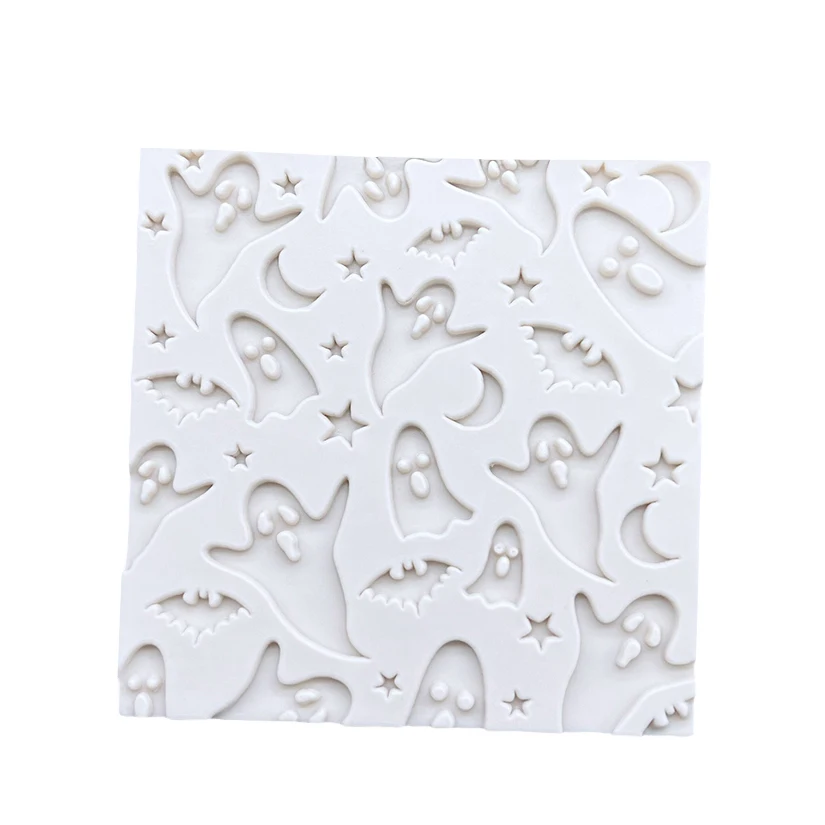 Fantasma morcego lua e estrelas halloween silicone sugarcraft molde ferramentas de resina cupcake cozimento molde fondant ferramentas de decoração do bolo