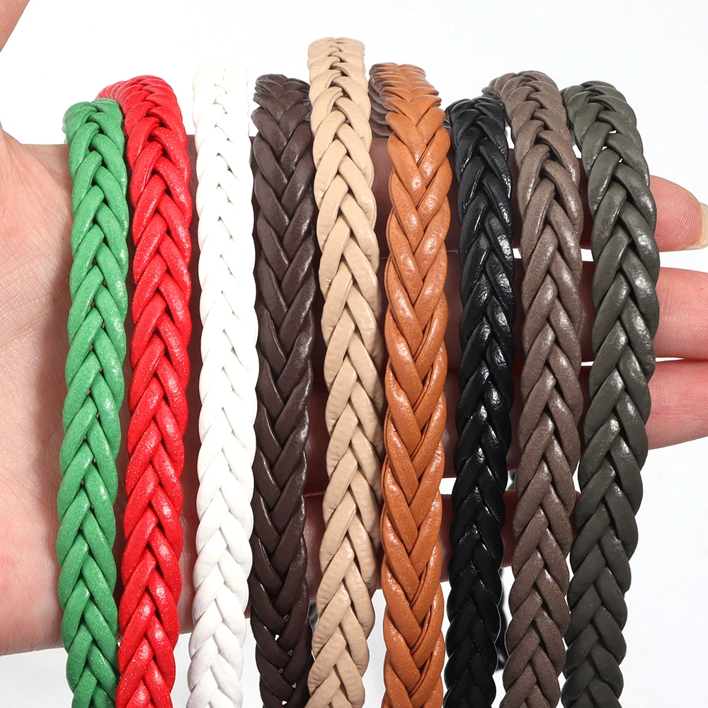

5 Yards/lot PU Leather Braided Cord Color Five Strand Cores String Rope for Sewing DIY Bracelet Woven Jewelry Making Accessories
