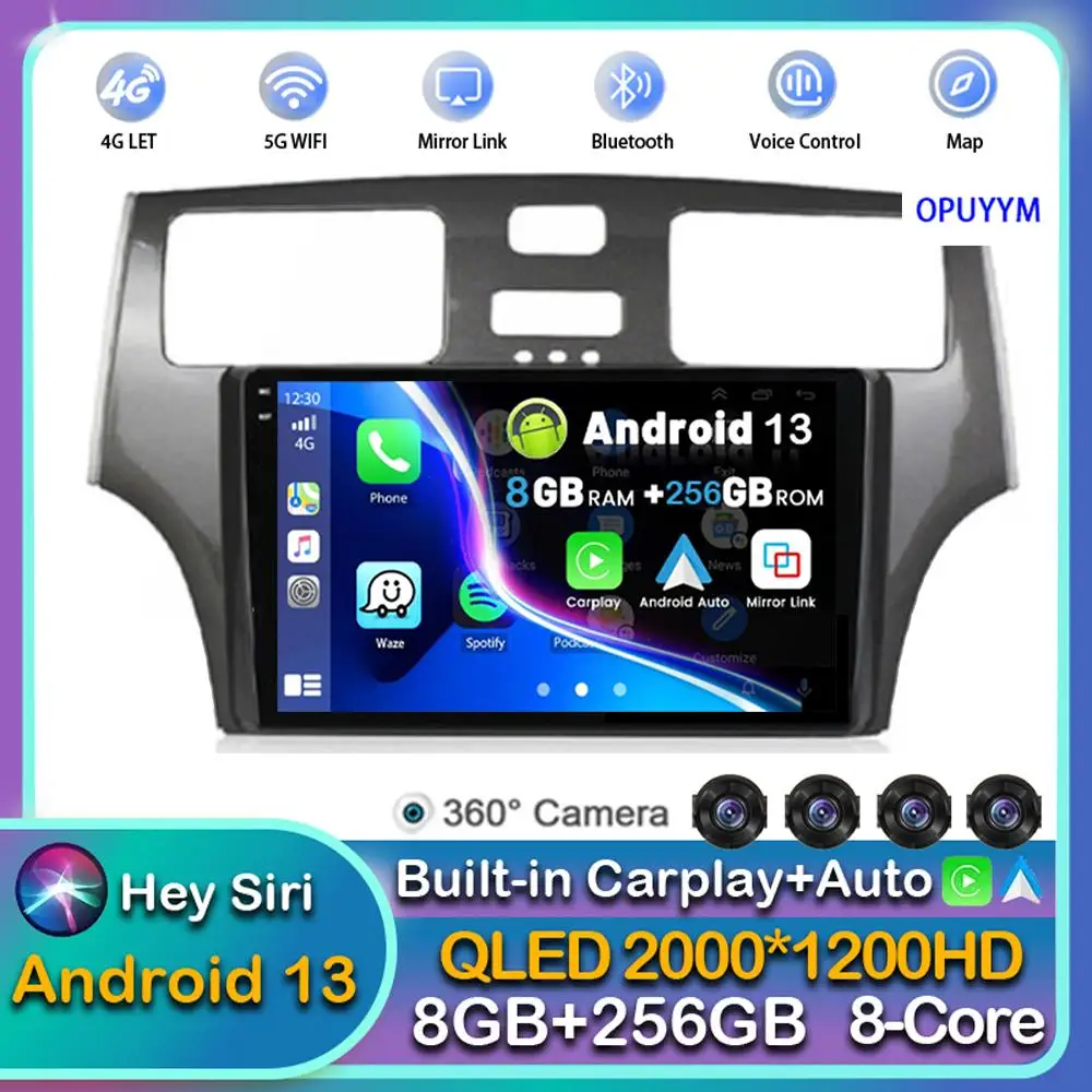 

Android 13 Carplay Auto Car Radio For Lexus ES300 ES330 XV30 ES250 2001 2002 2003 2004 2005 2006 Multimedia Player Stereo 4G DSP