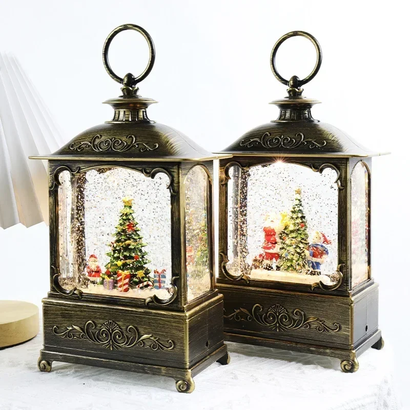 Christmas Decorations Ornaments Wind Lamps Christmas Crystal Lights Music Box Children's Birthday Christmas Gift Home Accessorie