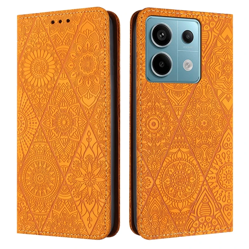 For Xiomi Redmi Note 13 Case Mandala Totem Leather Magnetic Case for Xiaomi Redmi Note 13 Phone Cover Note13 Pro 13Pro 5G Fundas