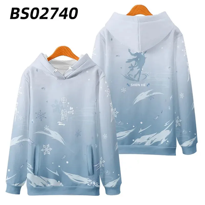 Sisi 2233 juego popular Genshin Impact Shenhe Cosplay Sudadera con capucha Hip Hop sudadera gráfica Poleron Hombre ropa de calle Unisex Harajuku Trac
