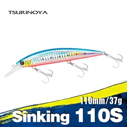 TSURINOYA 110mm 37g Sinking Minnow Max 80m Long Casting Fishing Lures Sea Fishing Artificial Hard Bait WIZARD 110S Jerkbait Lure