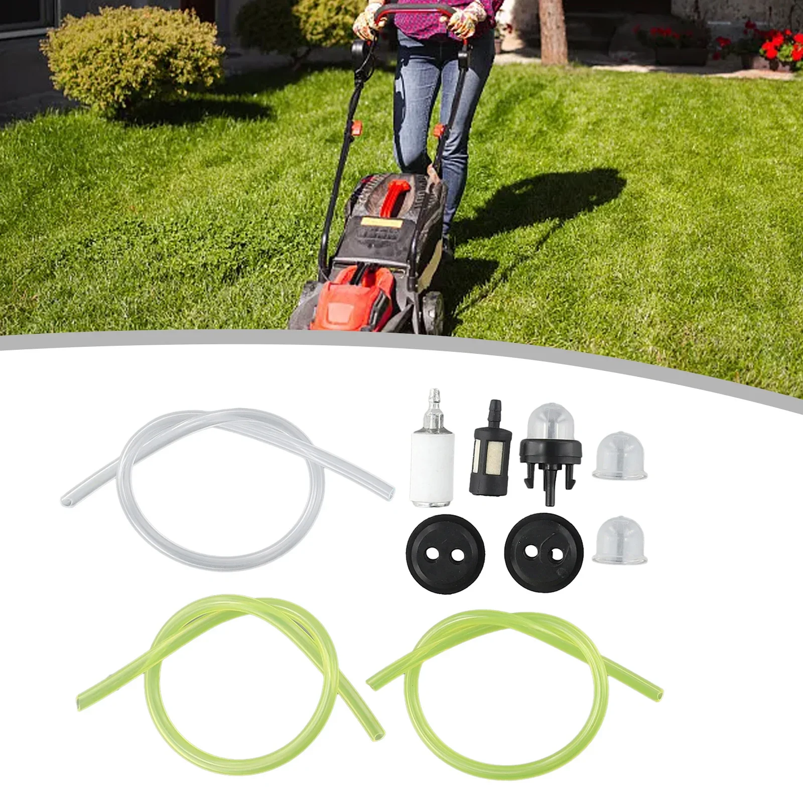 أنبوب خرطوم خط الوقود مع أداء عالي للختم لجزازات العشب، يأتي مع ملحقات المصباح التمهيدي في عبوة واحدة #3