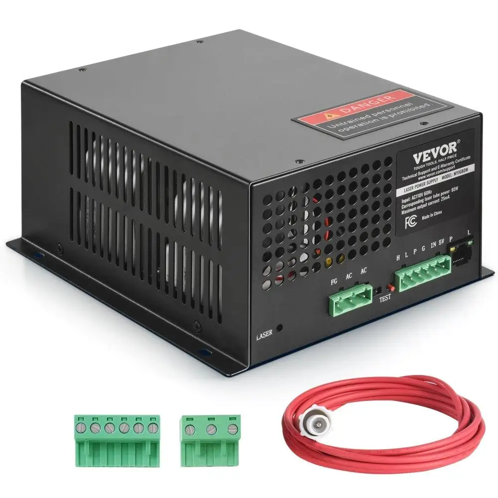 

80W CO2 Laser Power Supply for Marking Machines High Efficiency Compatible with Engravers Cutters Industrial Equipment
