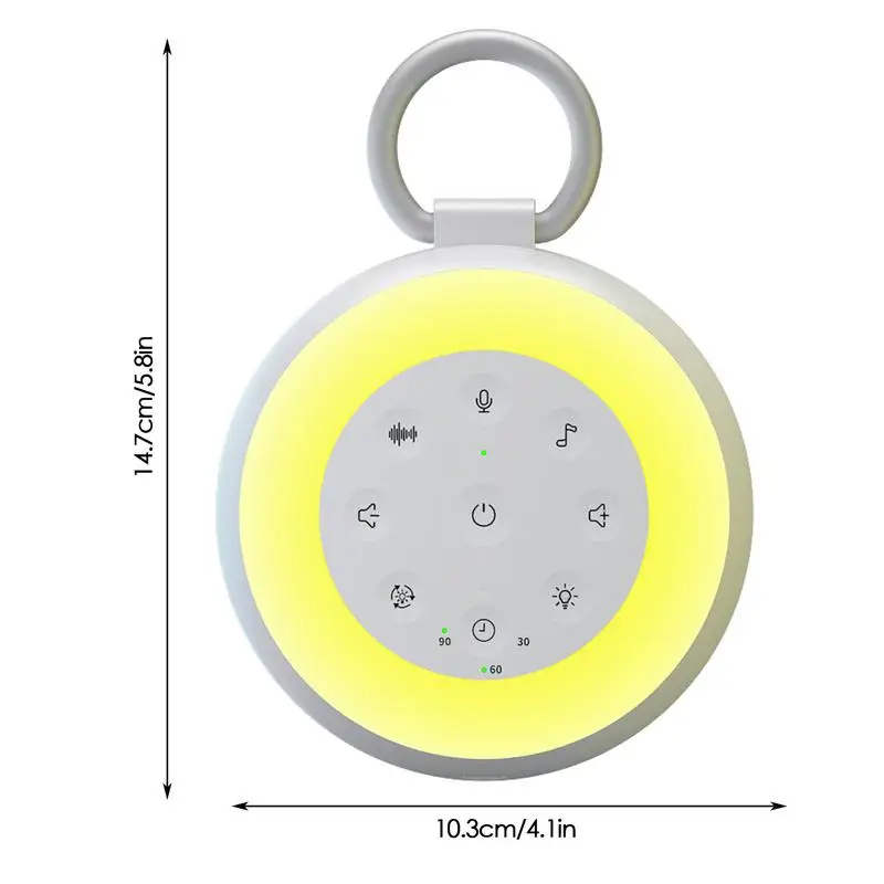 جهاز الضوضاء البيضاء للأطفال ، 24 صوتًا مهدئًا ، جهاز النوم المحمول ، way mAh ، مساعد النوم والاسترخاء