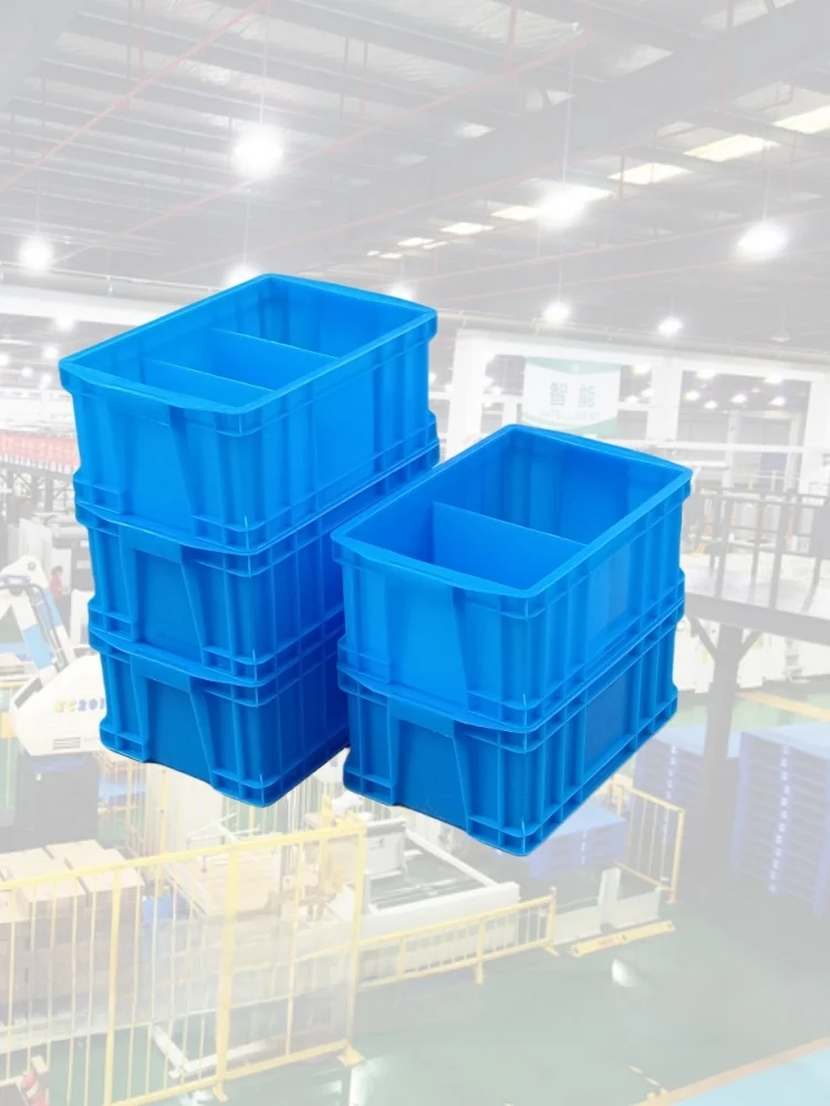 Small Size Rectangular Grid Plastic Storage Box Screw Six Grids Organizer Box Industrial Style Pure Color for Workshop Factor...