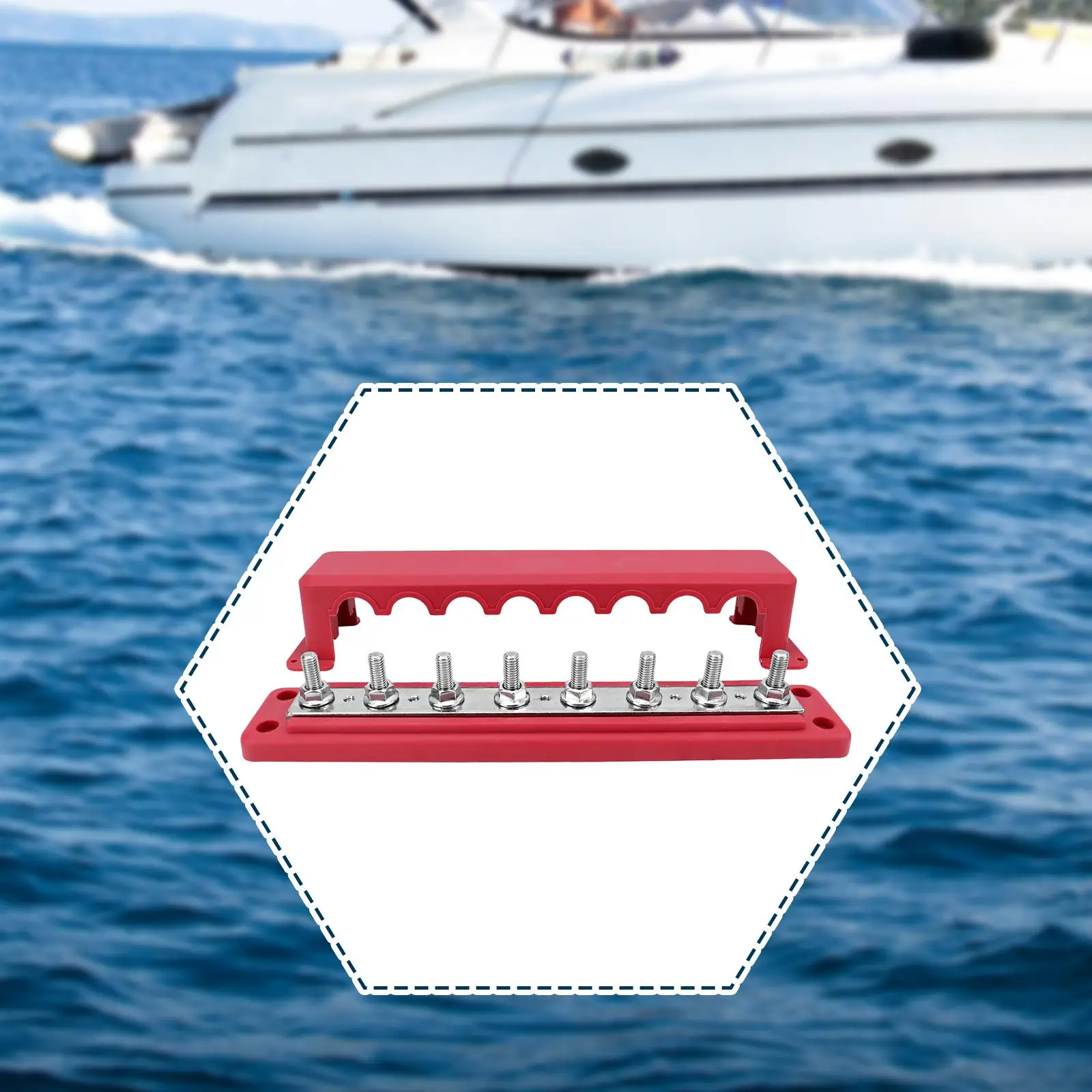 Power Distribution Block Heavy Duty 4 Post Bus Bar Automotive Marine Terminal Block for Boat Car Truck Accessories