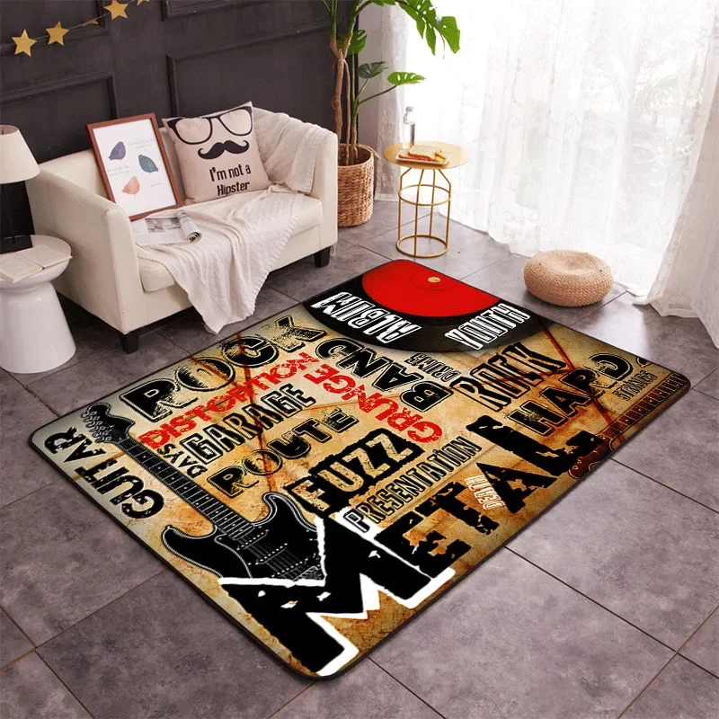 Musical Series Modern Printing Carpets For Living Room Bedroom Soft Flannel Area Rugs Large Floor Mats Music Home Bar Decorative