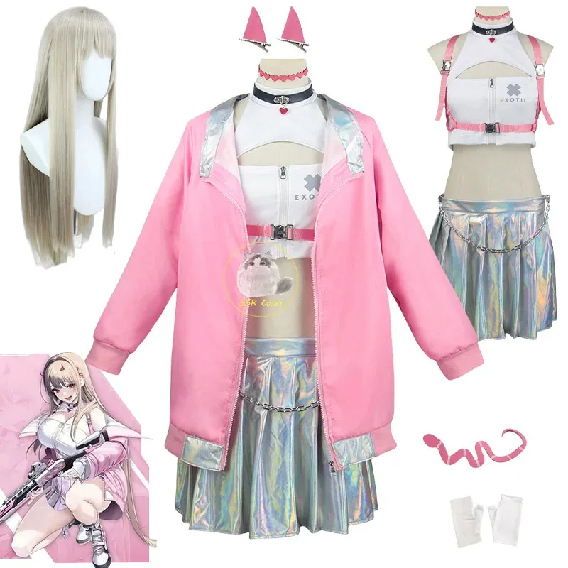 애니메이션 바이퍼 코스프레 Nikke 코스프레 의상 승리의 여신 바이퍼 코스프레 유니폼 바이퍼 가발 할로윈 의상 여성용