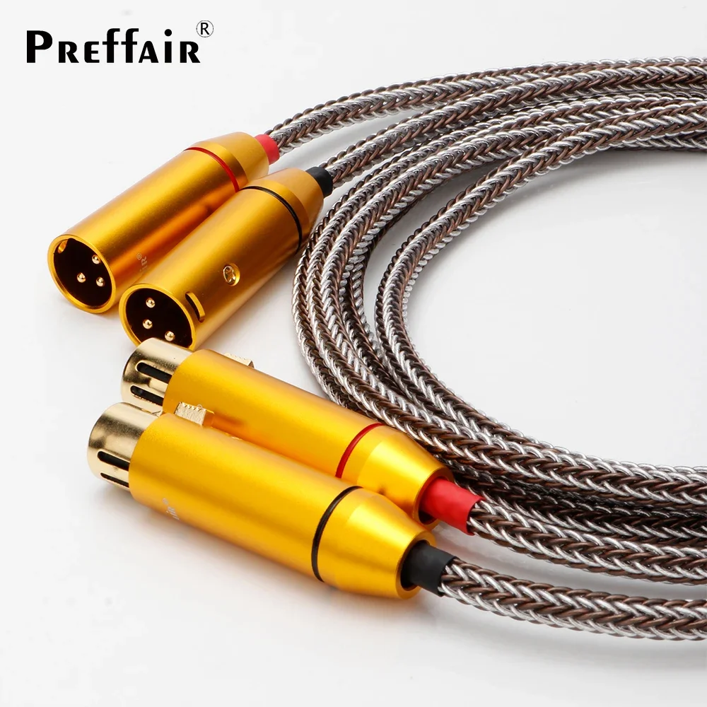 

3-контактный балансный кабель Preffair XLR X459 + XR1819, 16Corex OCC и посеребренный, высококачественный ПВХ, совместимый с компакт-дисками, микрофонами, S