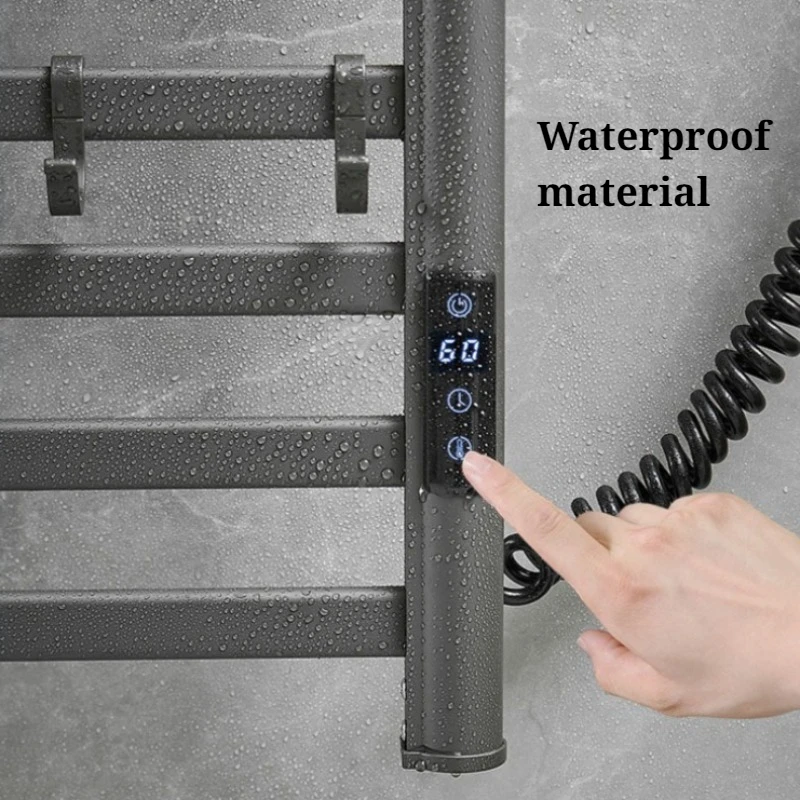Bathroom Electric Towel Rack Household Touch Control Storage Heating Towel Rack Morden Thermostatic Bathroom Accessories