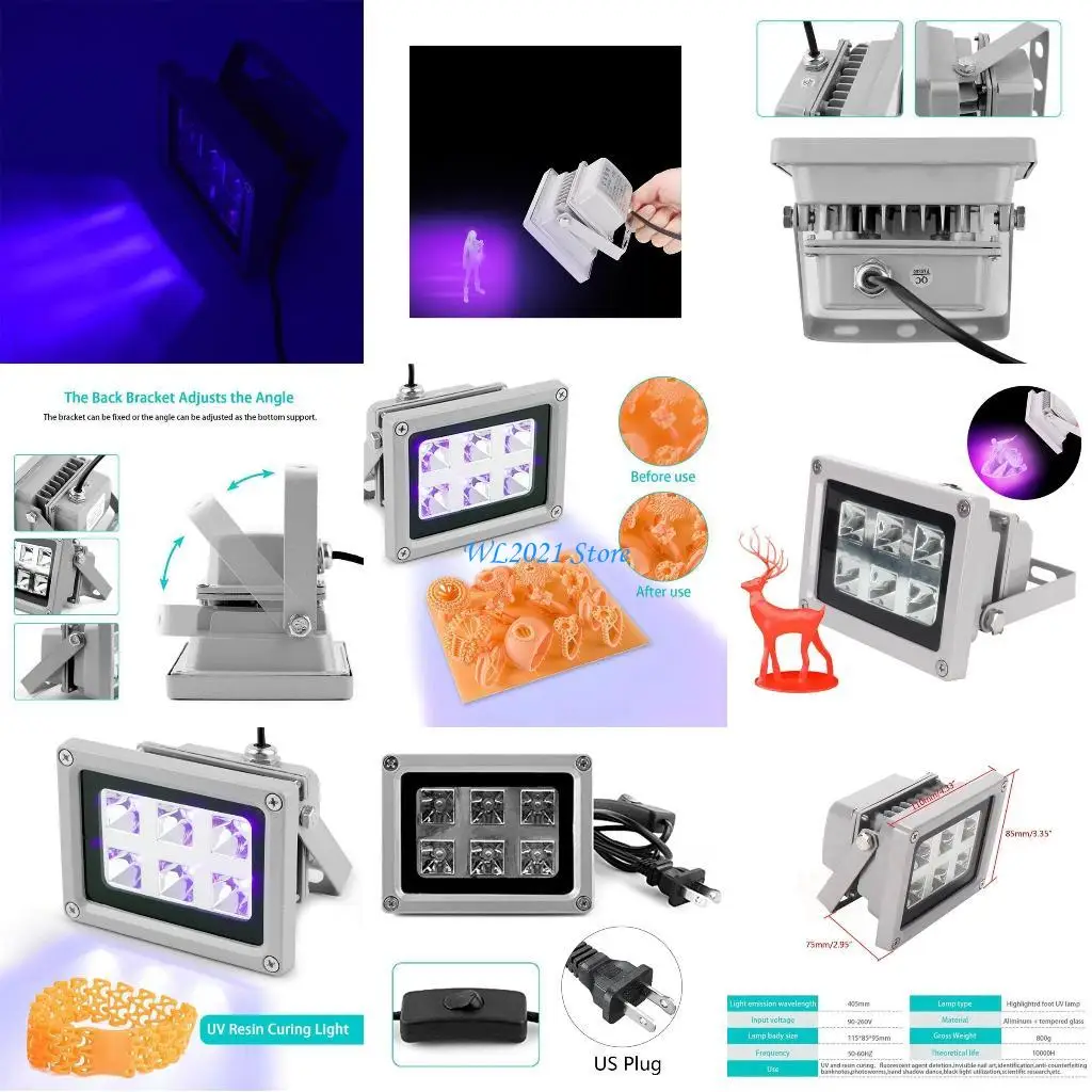 

G5GC Printer UV Resin Curing Lamp With Solar Turntable 360° Rotating Stand for SLA DLP LCD Printer