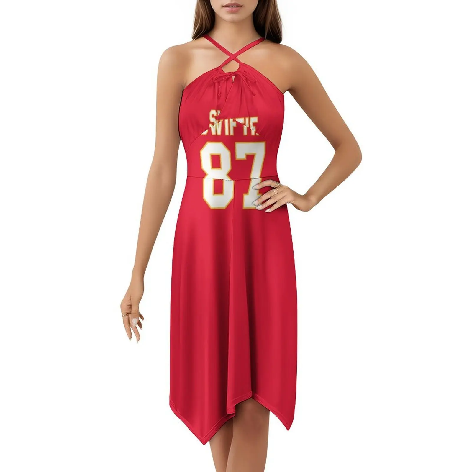 Abito Swiftie bohémien donna bianco/oro - usage example