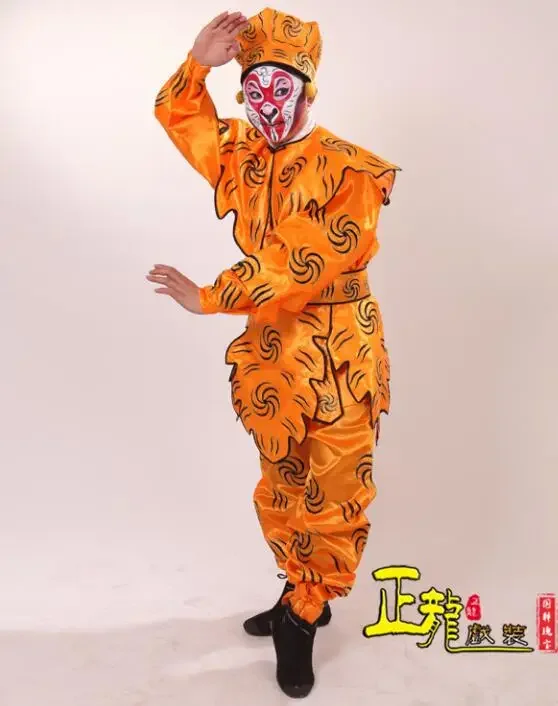Chinese Peking Opera Drama Monkey King Suit Journey to the West Sun Wukong Stage Gold