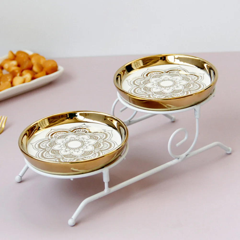 

1Set Creative Double-Layer Cake Stand Detachable Cake Holder Dessert Tray Fruit Storage Display Shelf Household Use