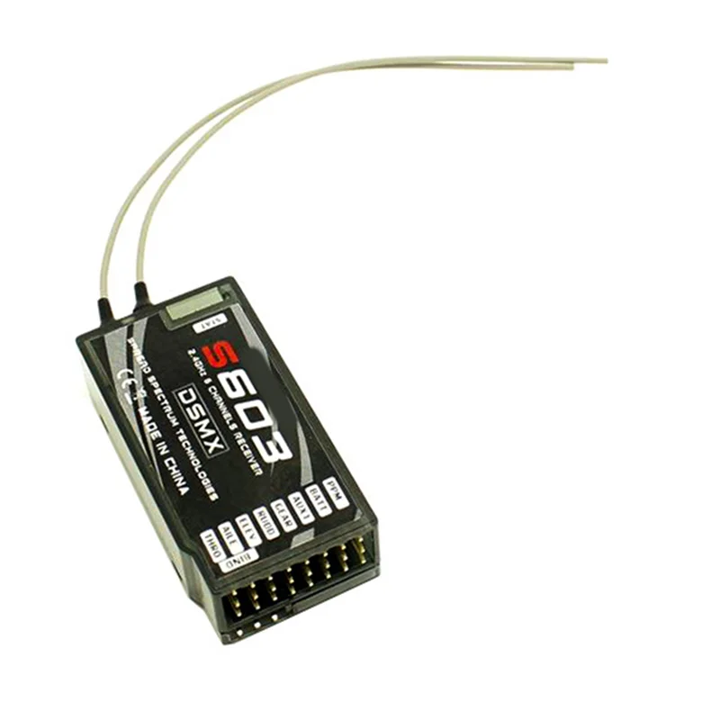 【인기 품목】Mkron DSM2 S603 모델 항공기 송신기 용 6 채널 2.4Ghz RC 수신기 Dx6i DX7 DX8 JR DSX7 DSX9