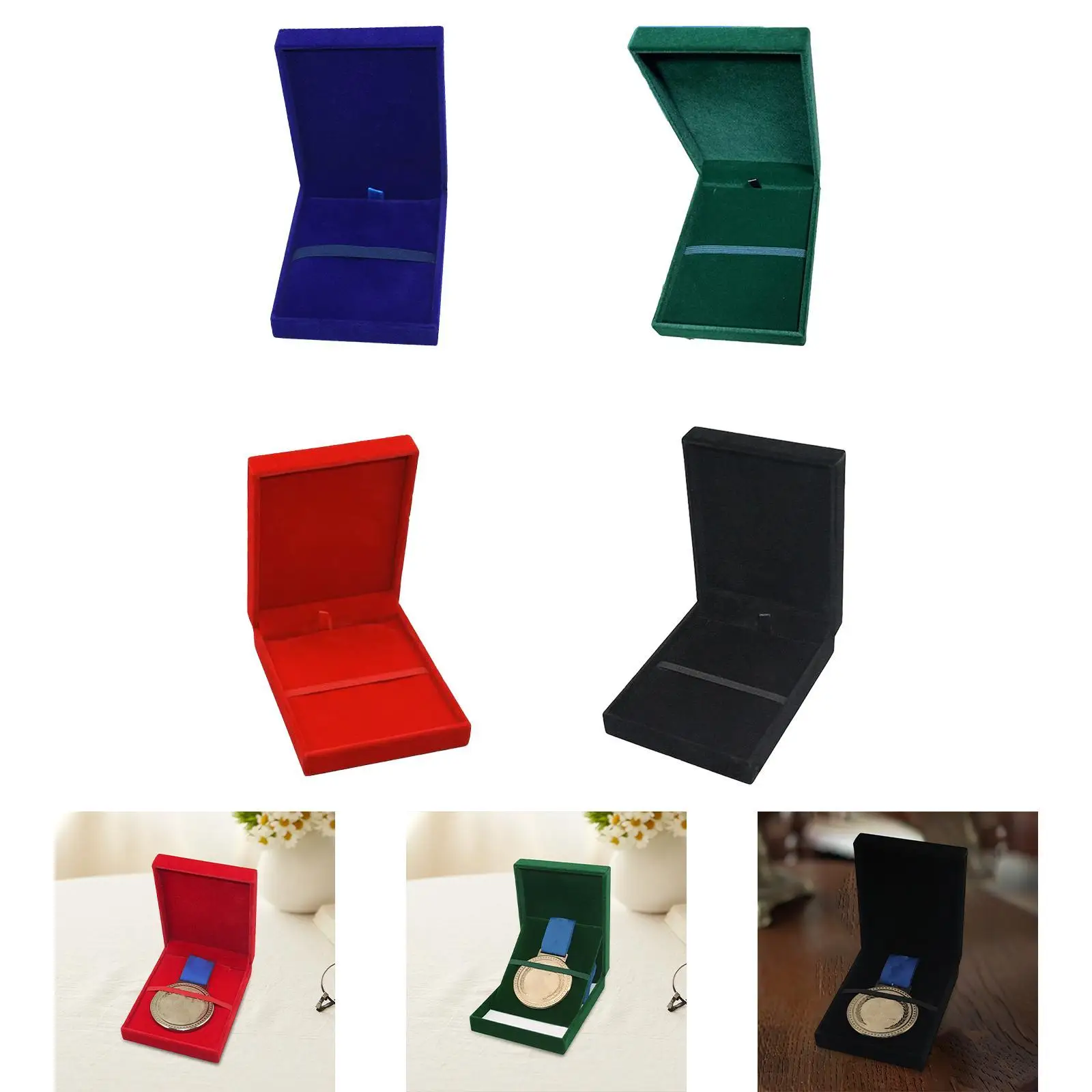 

Medals Display Case Holder Protection Collection Velvet Storage Box Organizer for Patches Swimming Athletes Insignia