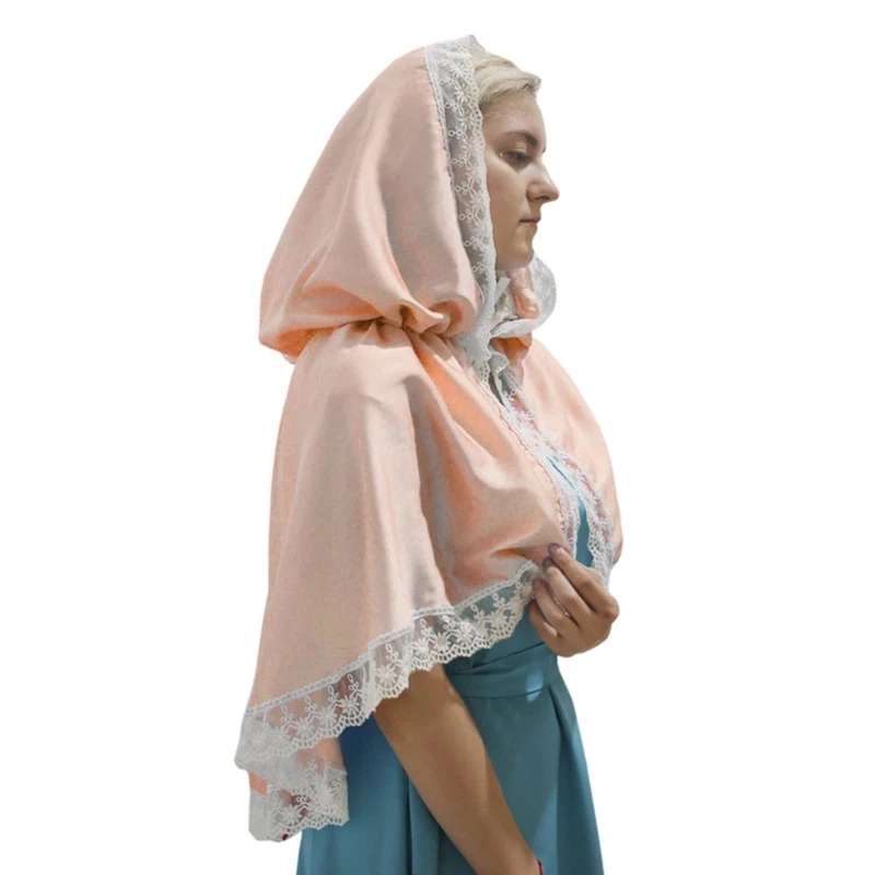 Summer Short Cape Shawls Wrap for Victorian Era Prom Hooded Cloak Princess Cape Elegant Victorian Era Shawl DropShipping