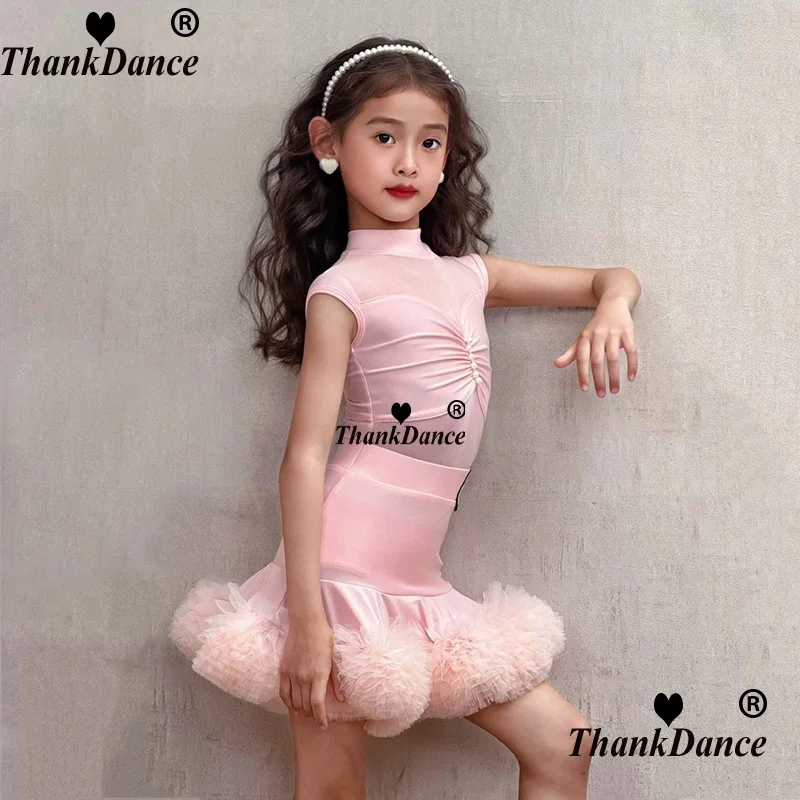 Mädchen Latin Praxis Tragen Kind Nationalen Standard Tanz Kleidung Ballroom Dance Training Outfits Tops mit Rock