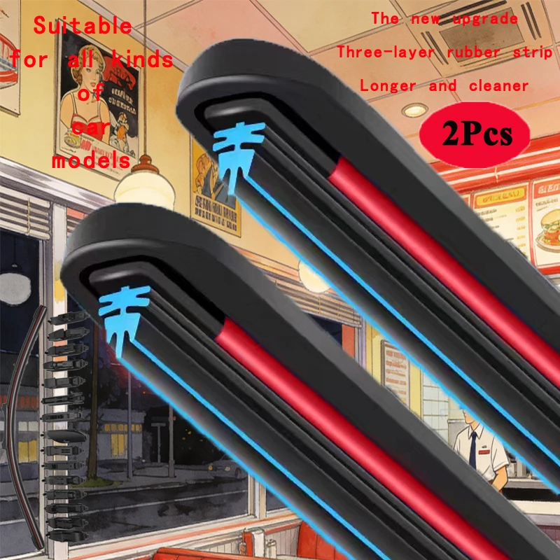 For Skoda Octavia 2 3 A5 A7 MK2 MK3 1Z 5E 2004~2019 Wiper Blade Car Accessories Stickers Front Windshield Wipers 2005 2018 2019