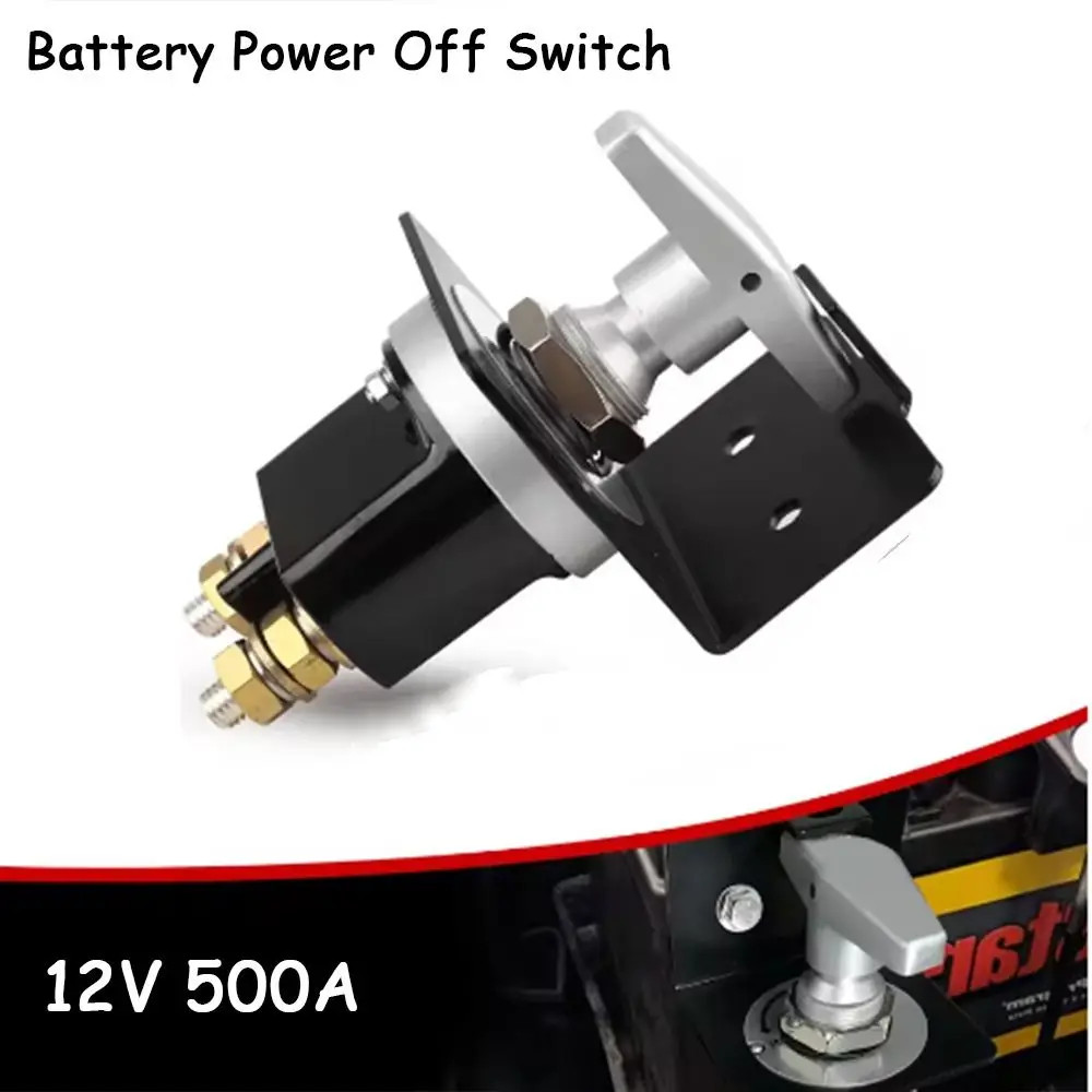 

12V Battery Circuit Cutter Disconnector Isolator 500A Battery Kill Switch Circuit Breaker Main Switch RV Camper Van Accessories