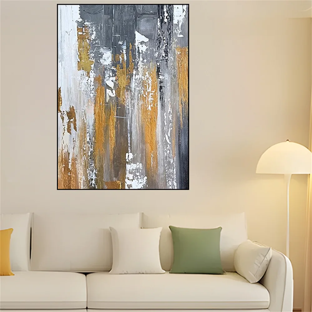 

2025 Free Shipping Pure Handmade Abstract Oil Painting On Canvas Office Wall Art Pictures Modern Poster Artwork Decor Home Room