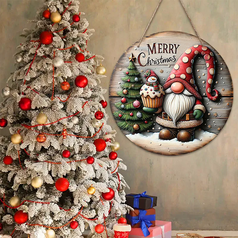 1pc Christmas Decorations Wooden Sign Merry Christmas Wooden Sign Hanging Decorations Christmas Sign, Perfect for Farmhouse