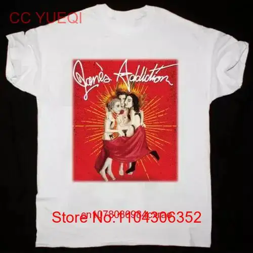 janes addiction Reprinted White Cotton T Shirt long or short sleeves