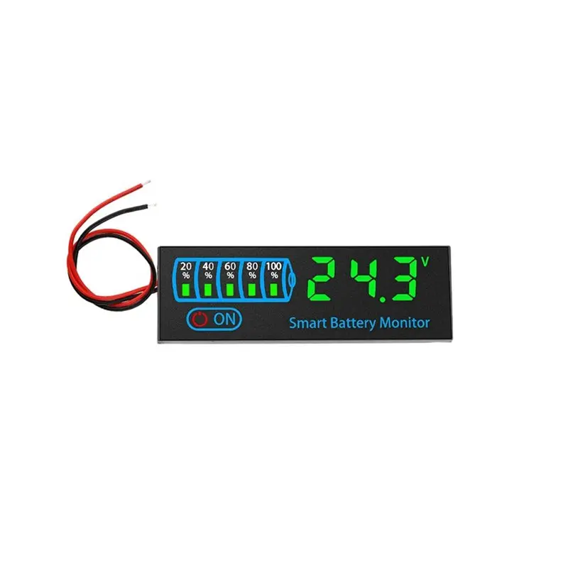 ABUG-6X 18650 Li-Ion Lipo Lithium Test 7-55V Acid Battery Level Indicator Tester Leddisplay Meter Module,B