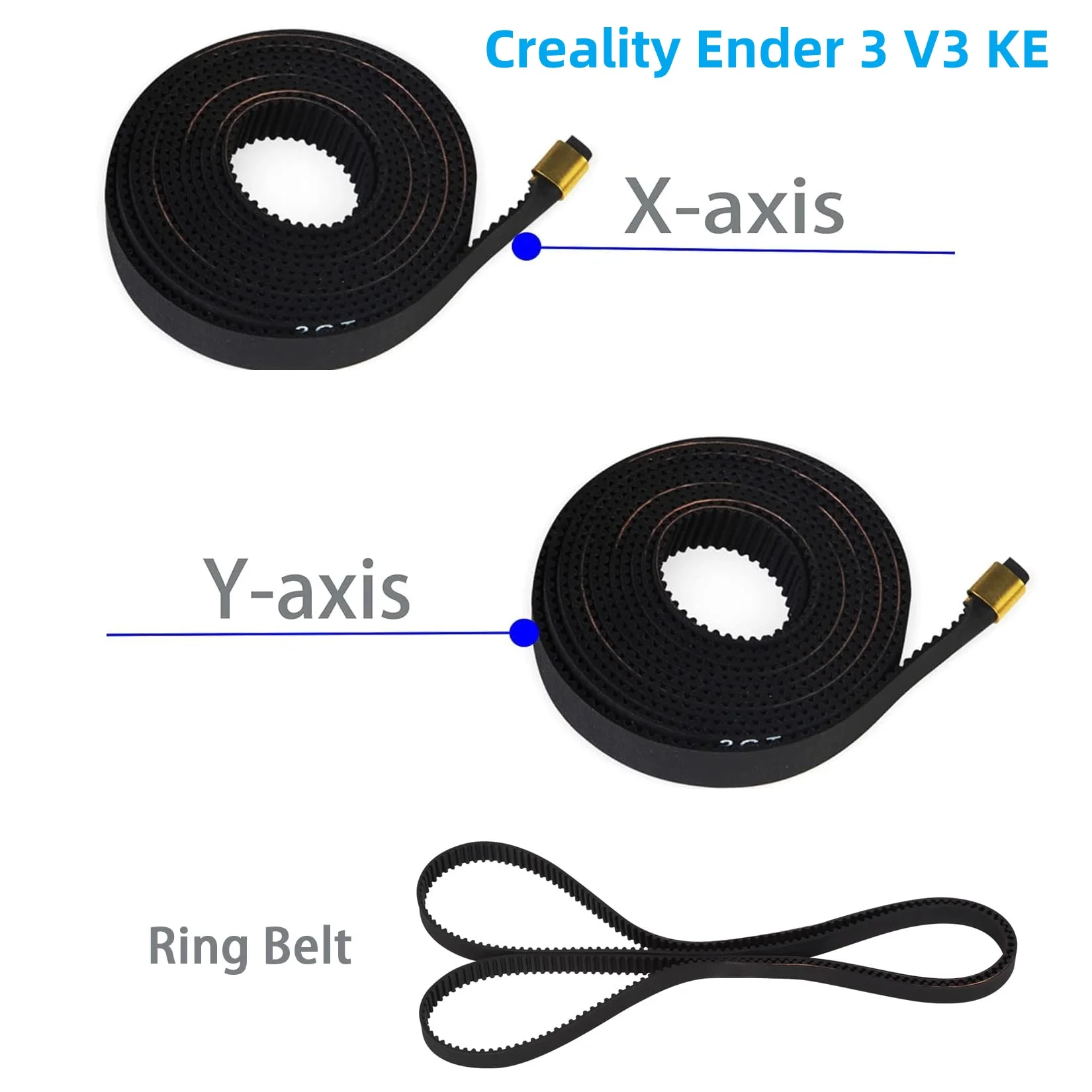 Creality Ender 3 V3 SE X+Y-Achsen-Synchronriemensatz und Ring-Synchronriemen, 3D-Druckerzubehör für Ender 3 V3 KE/SE/V2 – Detail 9