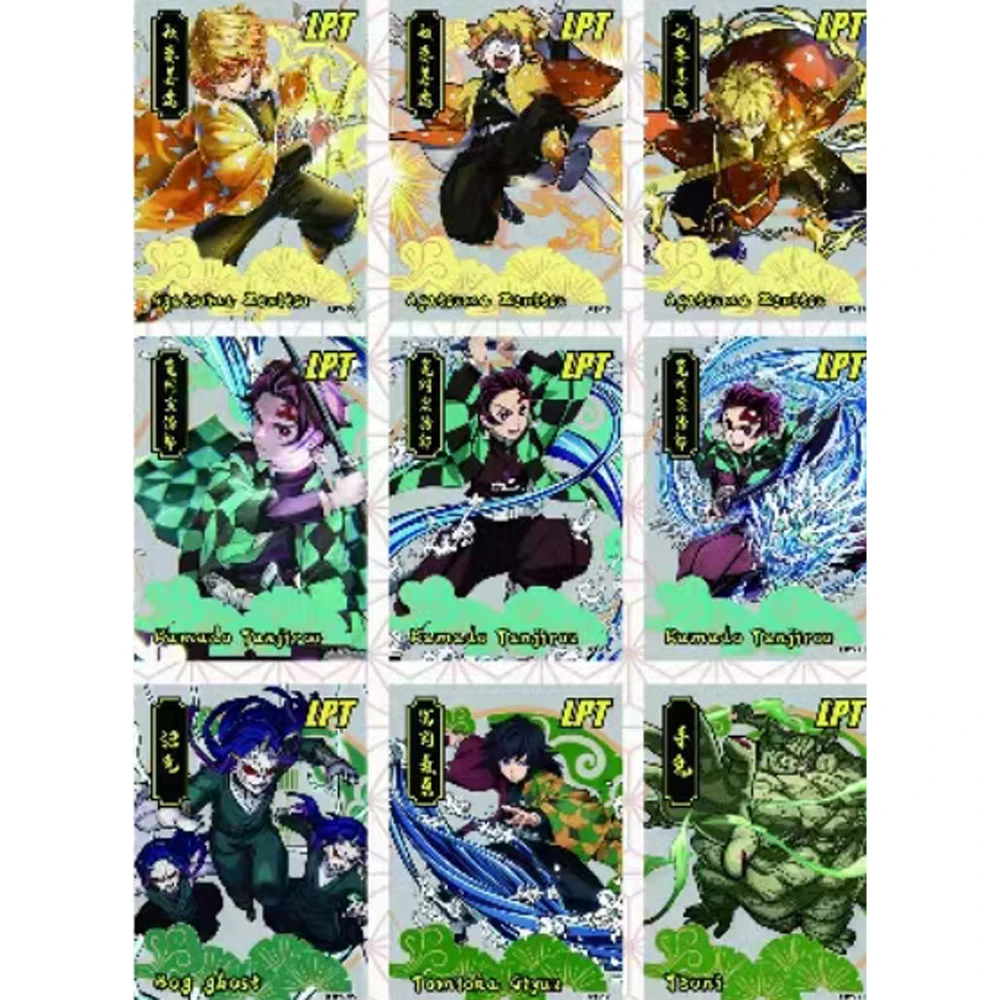 Carte Demon Slayer Diamond Flash Rare SSP SP Tanjirou set completi Rare Booster Box Character Collection Card regalo giocattolo per bambini