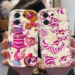 Disney Alice Cheshire Cat For Xiaomi Redmi Note 13 12 12S 11S 11 10 9 8 10A 9C 9T Pro Plus 5G Wave Oil Cover Phone Case