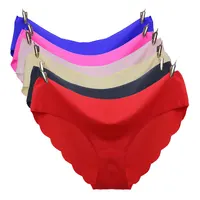 Calzoncillos bragas sin costuras para mujer, ropa interior de Color sólido con volantes, lencería femenina de cintura baja, bragas sexis ultrafinas, S-XL, gran oferta