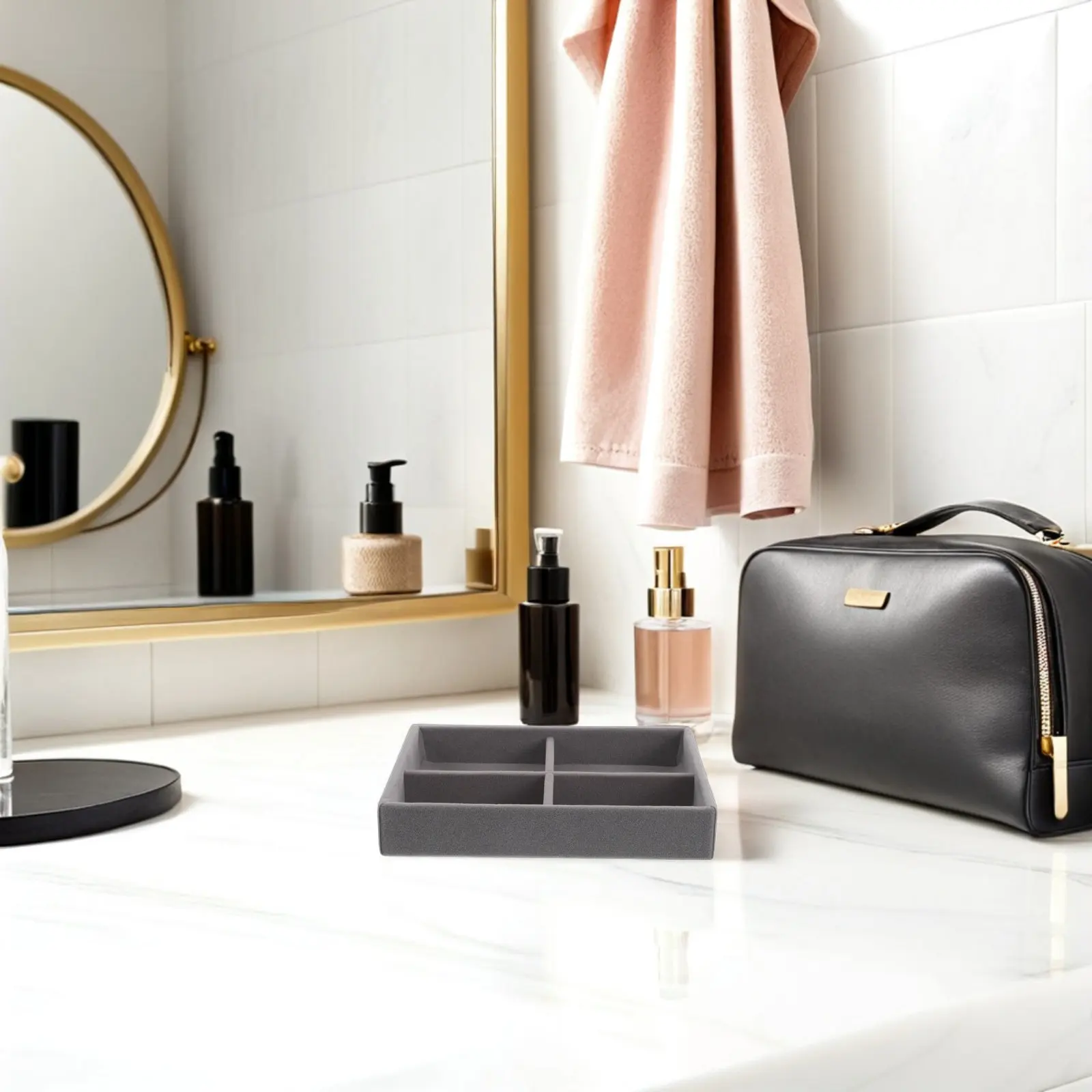 

Поднос-органайзер для хранения украшений: многофункциональный, компактный, декоративный держатель для демонстрации и хранения ювелирных изделий для дома и офиса