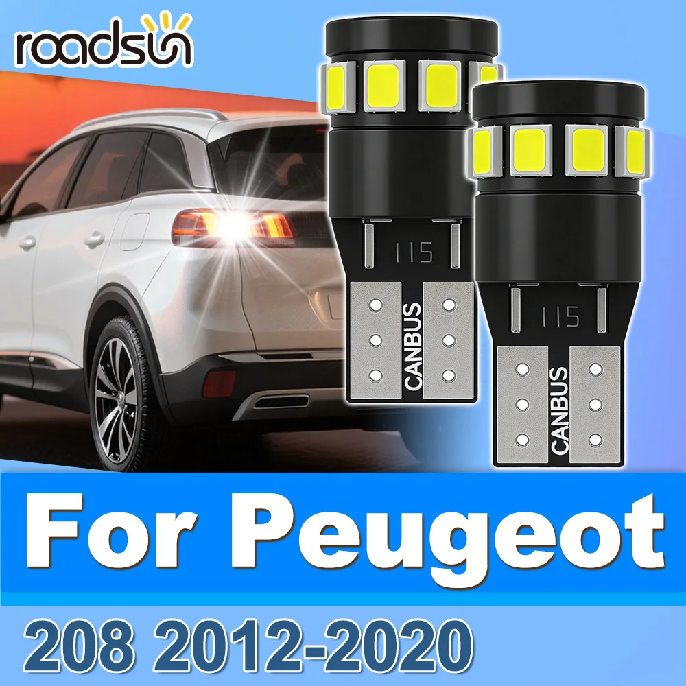 

Roadsun 2PCS For Peugeot 208 2012 2013 2014 2015 2016 2017 2018 2019 2020 Canbus Upgrade LED License Plate Light Powerful Bulbs