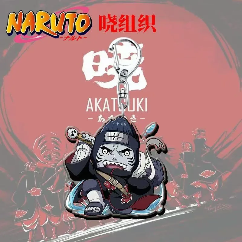 Naruto Akatsuki Anime Peripheral Acrylic Keychain Cute Character Pendant Schoolbag Decoration Key Ring Holiday Gift for Friends view 4