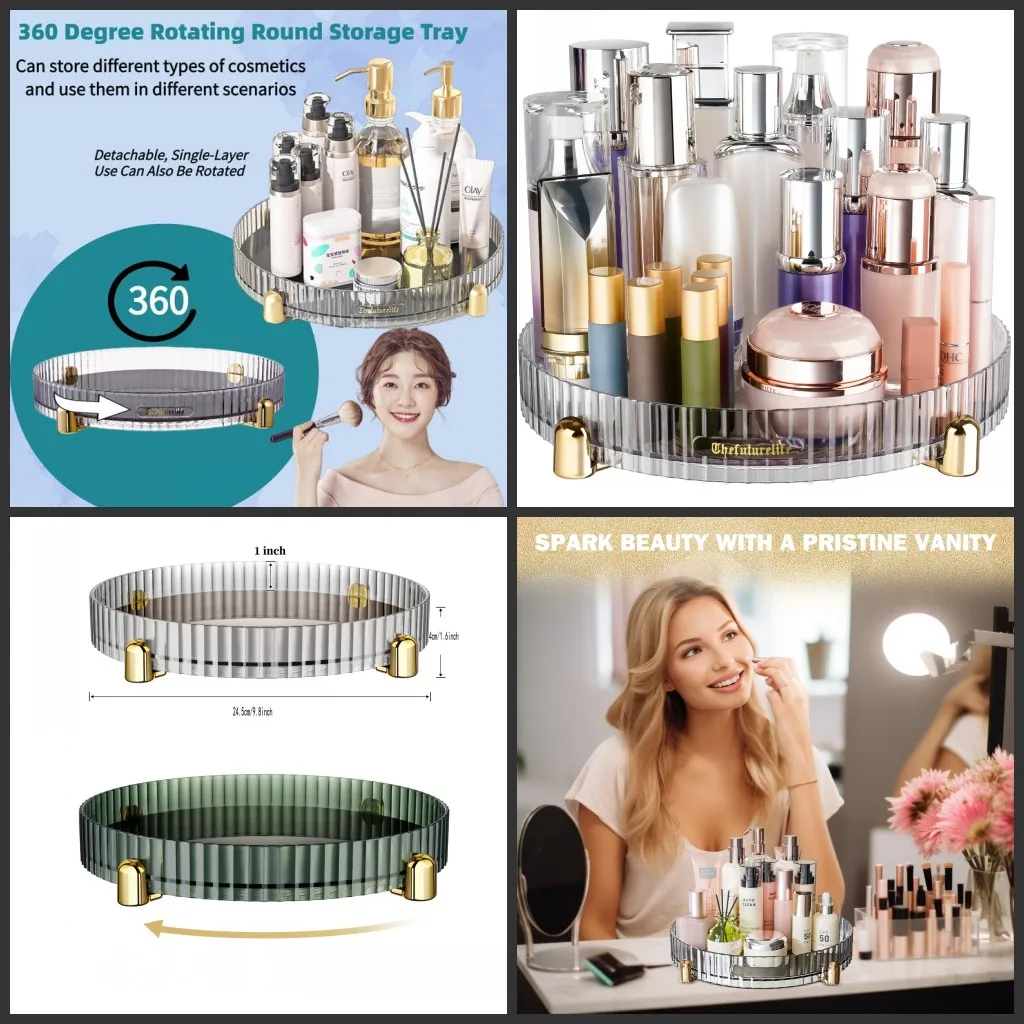 White New Drawer Makeup Storage Box Dormitory Finishing Plastic Shelf Cosmetics Skin Care Dressing Table Desktop image 2