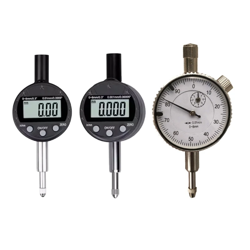 

Electronic Digital Dial 8mm/3'' Digital ProbeIndicator Dial Test Gauges Highs Resolution 0.01mm/0.0005"