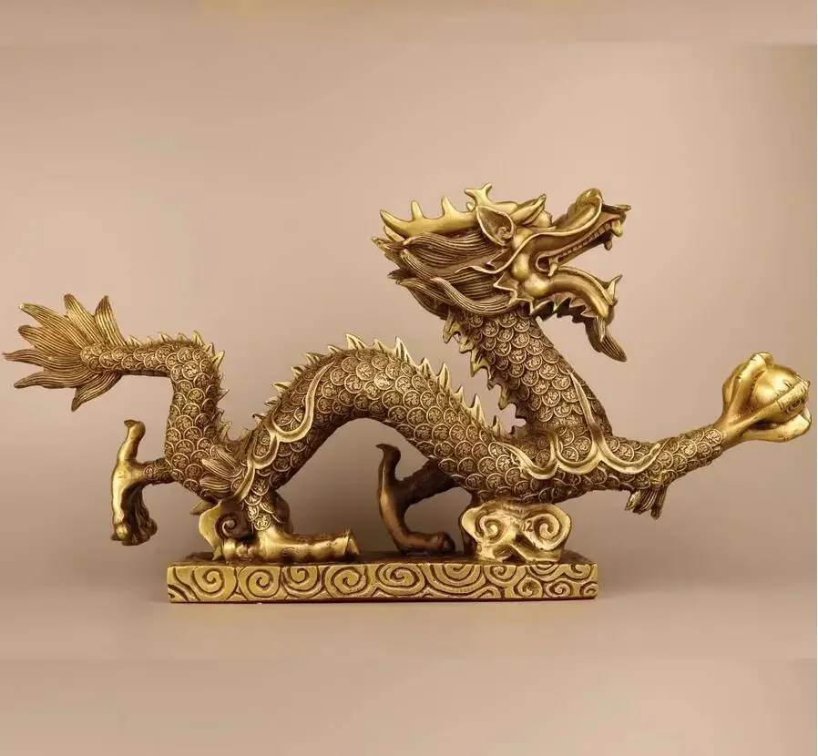 Metal Wanfu Dragon Decorations, Home and Office Cultural and Creative Decorations