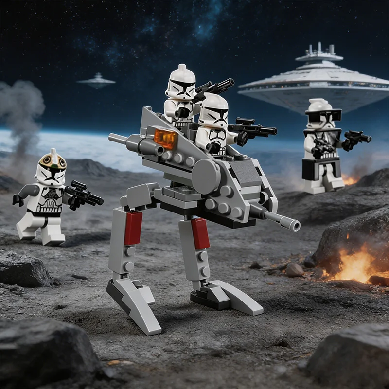 Boneco de Ação Star Wars Elite Clone Trooper Assault Robot 9488, Blocos de Montar, Modelo Montado, Brinquedo Colecionável, Presente para Meninos