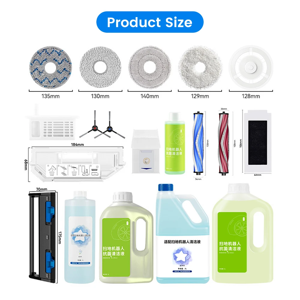 مجموعة ملحقات لـ Cobos T30 PRO Omni T30S AI ملحقات كنس فرشاة جانبية كيس لجميع الغبار المواد الاستهلاكية ممسحة