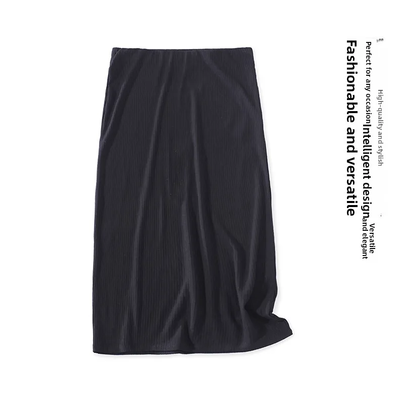 

Юбка-карандаш женская с высокой талией, повседневная, универсальная, эластичная, делового стиля, офисная, средней длины