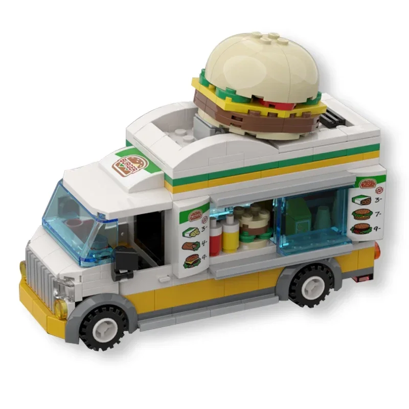 Technical Moc Bricks Model City Car Series Street Burger Car Modular Building Blocks Gifts Toys For Children DIY Sets Assembling