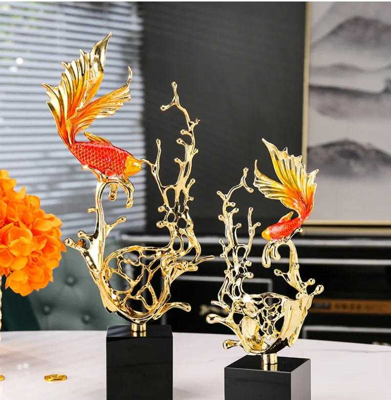 Chinese enamel crystal ornament, high-end home light luxury decoration