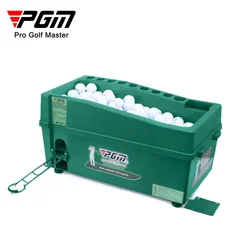 PGM Semi-automatic Golf Ball Machine Automatic Golf Ball Dispenser With Golf Clubs Holder ABS Material