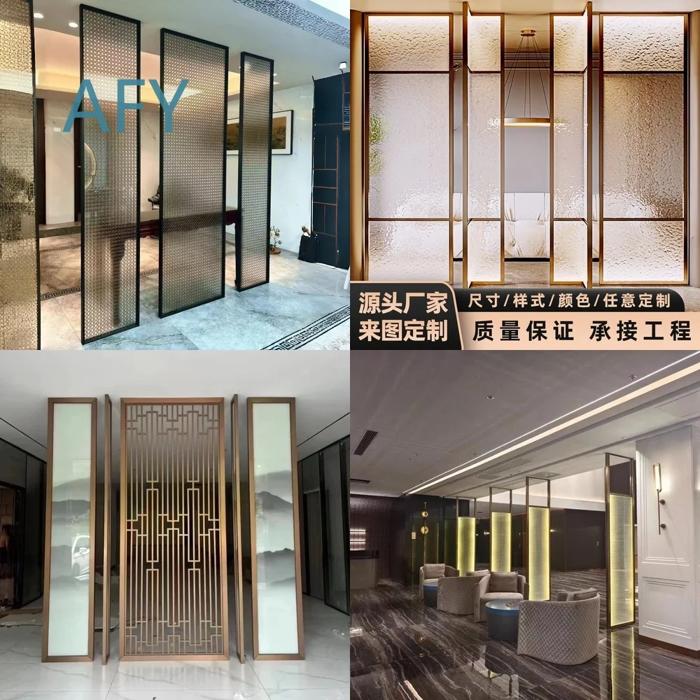 Premium Stainless Steel Art Wire Glass Partition Screen for Villa Living Room Hotel Office Home Decor Modern Room Divider