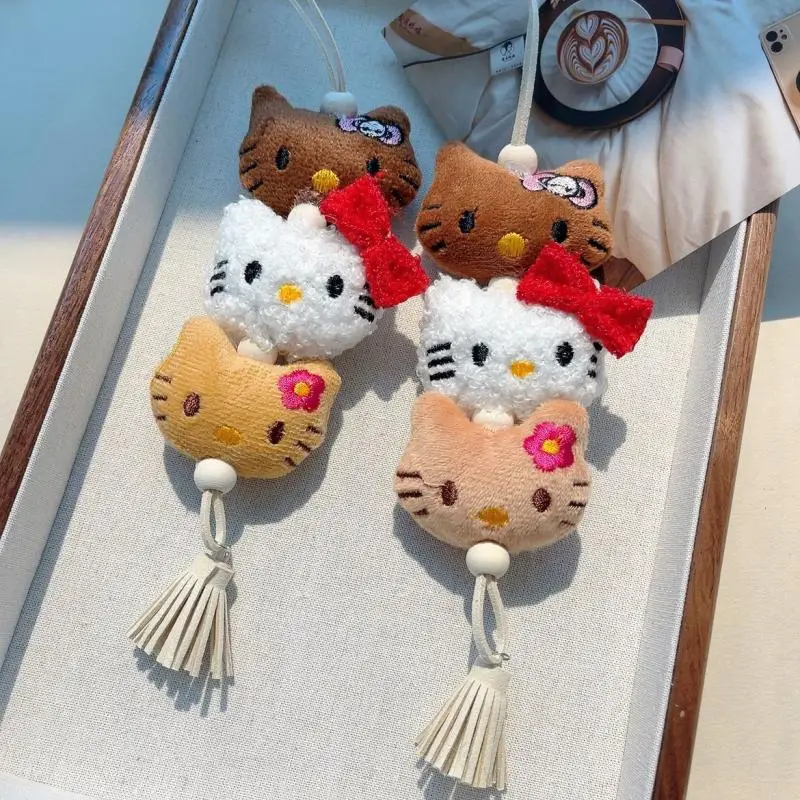 

Kt Cat Plush Key Chain Cute Children'S Anime Pendant Car Keychain Birthday Gift For Girls Filled Toy Soft Stuffed Animal