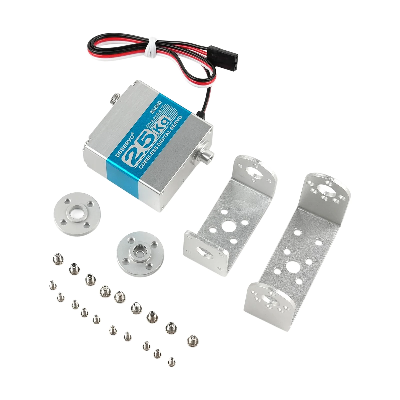 Pełny Robot CNC ze Stali CNC, Serwo 25kg RCLS3325 z Metalowymi Przekładniami, Cyfrowe Serwo dla Arduino z Długim i Krótkim Prostym Mocowaniem U