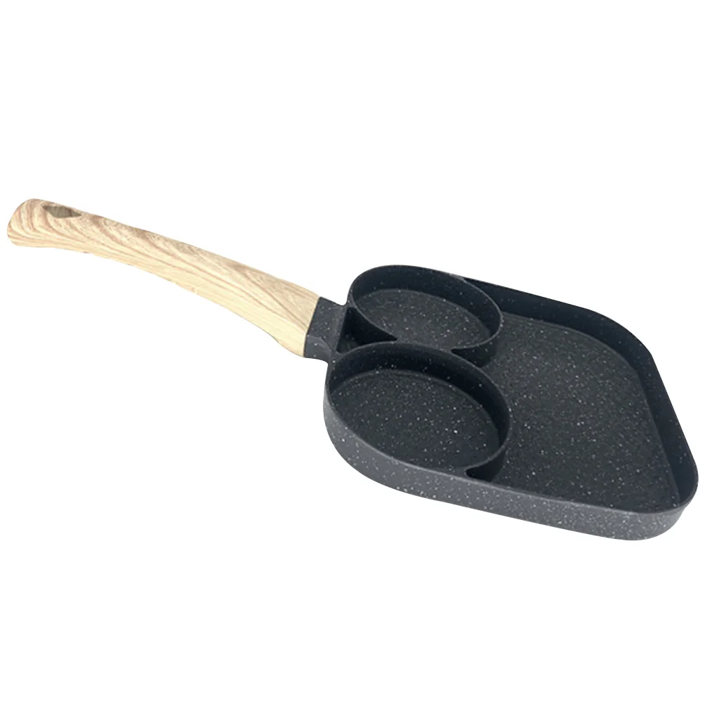 

Sectioned Frying Pan Divided Skillet Kitchen Cooking Pot Breakfast Egg Supplies Convenient Pancake Steel